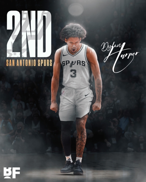 名宿之子🥰NBA选秀大会：马刺用榜眼签选中迪伦-哈珀