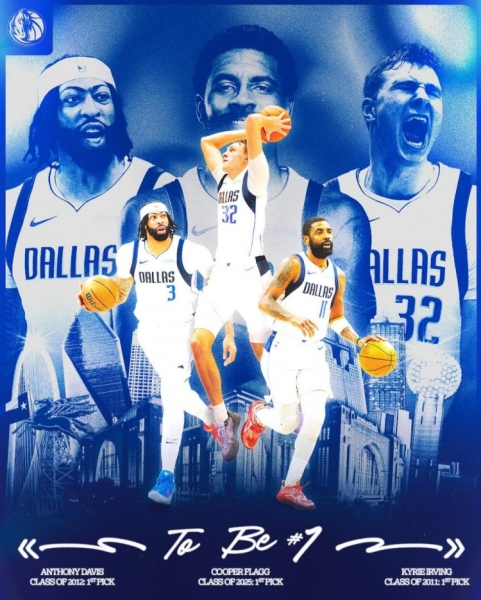 独行侠同时拥有三位状元秀🤞 近35年来NBA第六支