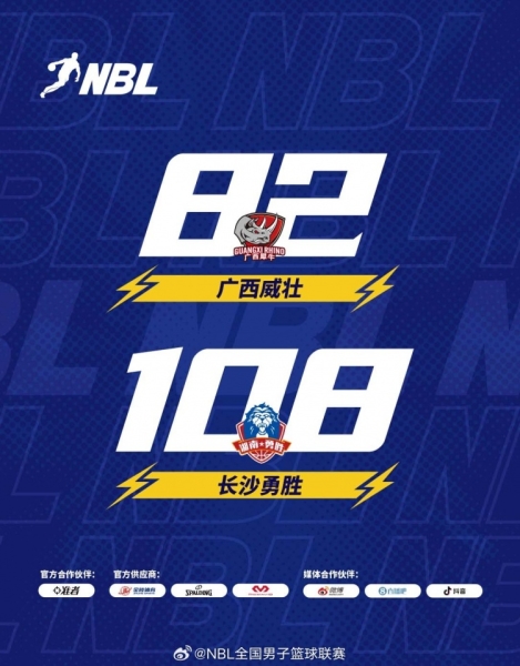 🏀NBL战报-广西威壮焦点战不敌长沙勇胜 达卡里-约翰逊31分14板