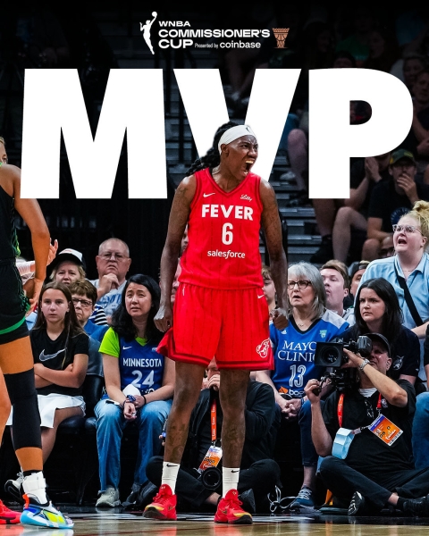 🏆狂热WNBA总裁杯夺冠！克拉克躺冠+躺拿4万多美元🤑