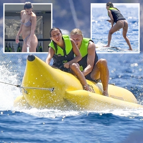 大香蕉🍌哈兰德与女友海滩浪漫度假，同乘香蕉船海上冲浪🚤