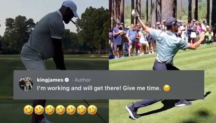 未来可期⛳️詹姆斯转库里采访：我在努力打磨高尔夫 给我点时间
